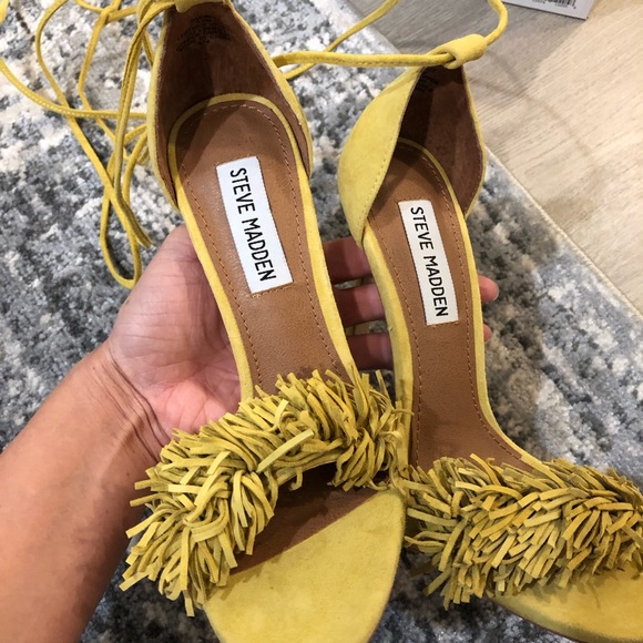 Suede lace up fringe stiletto - Picture 7 of 10